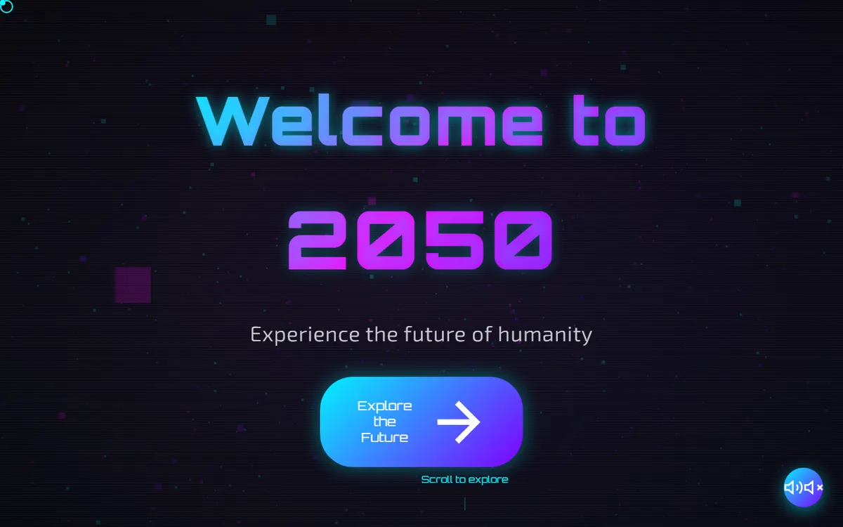 The Promtify concept site imagining life in 2050.